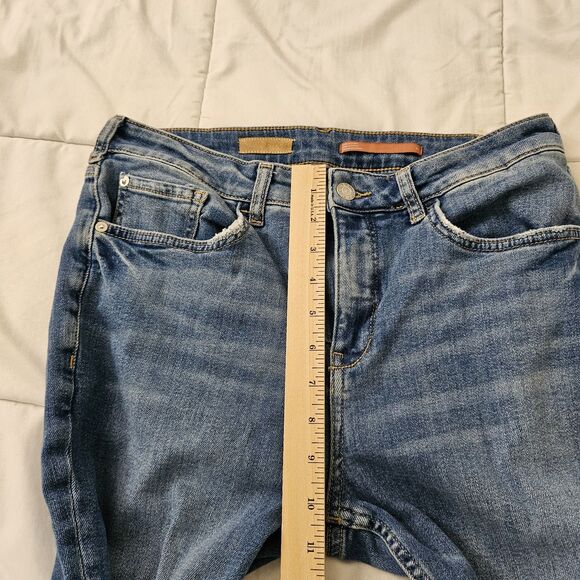 Pilcro Anthropologie Jeans Womens 29 Blue Relaxed Straight Leg Crop Denim Boho - Picture 7 of 9